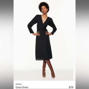 NWT Aritzia Wilfred Once Black Dress Small